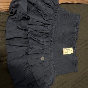 Aeropostale Dark Blue Ruffle Mini Skirt